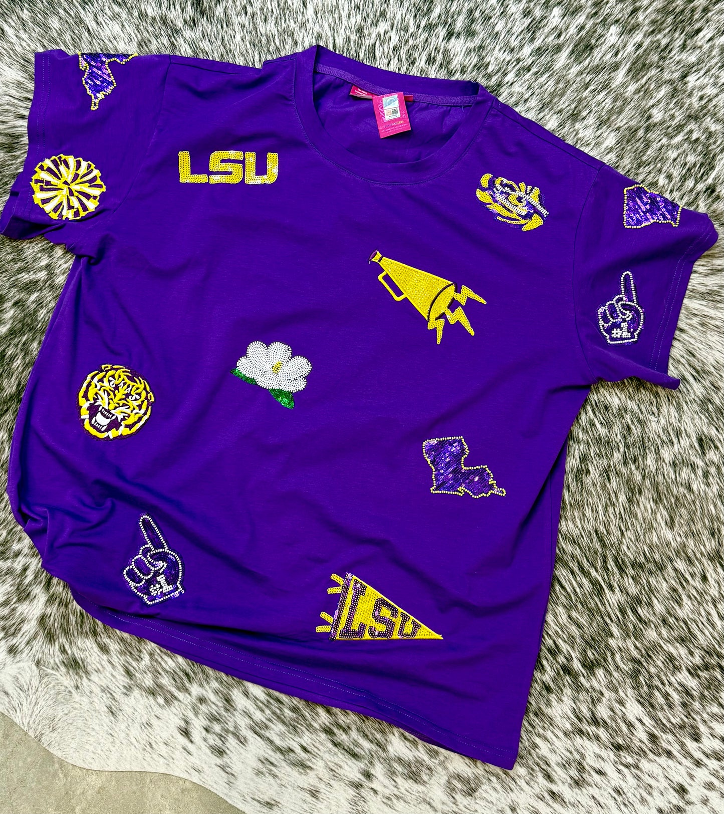Licensed Queen of Sparkles LSU Mini Icon Tee