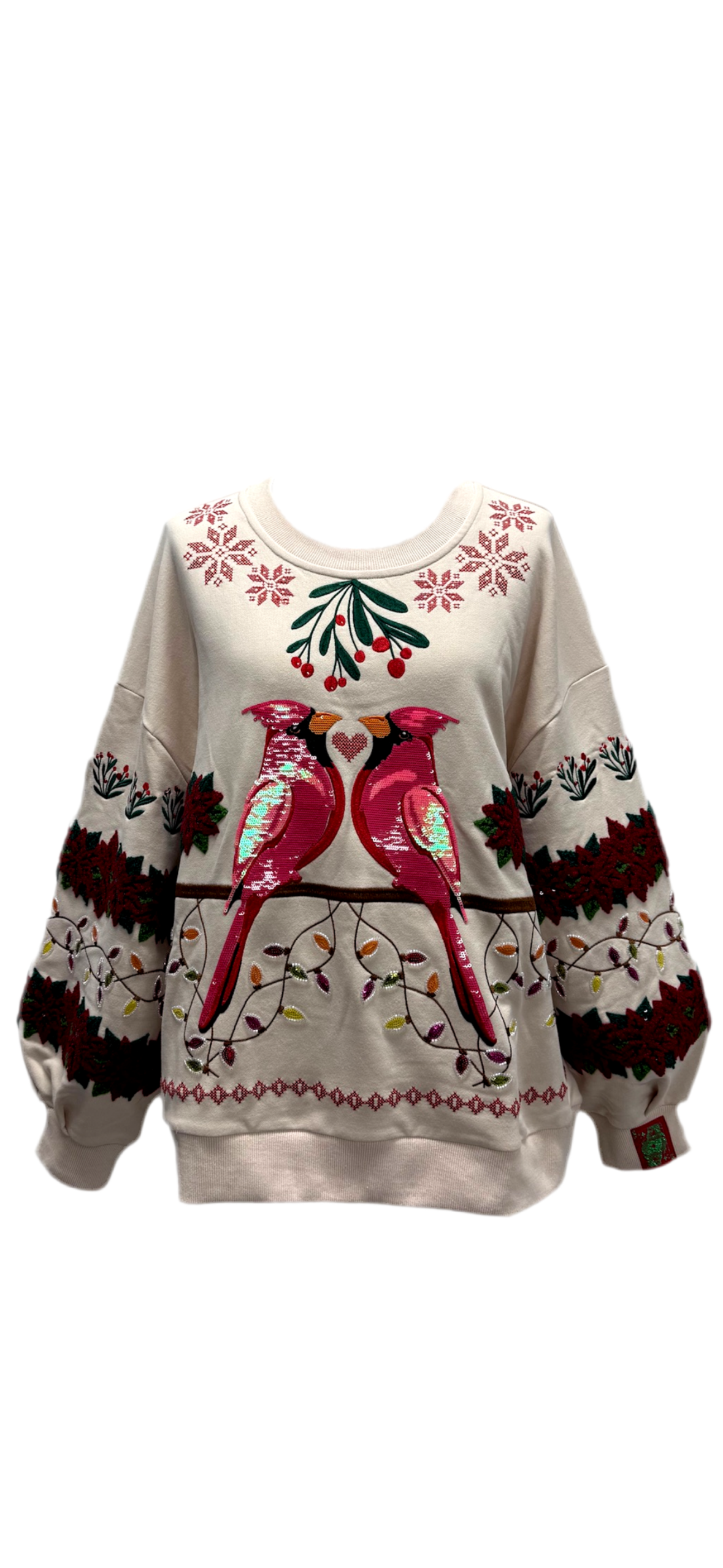 Queen of Sparkles Christmas Cardinals Sweatshirt