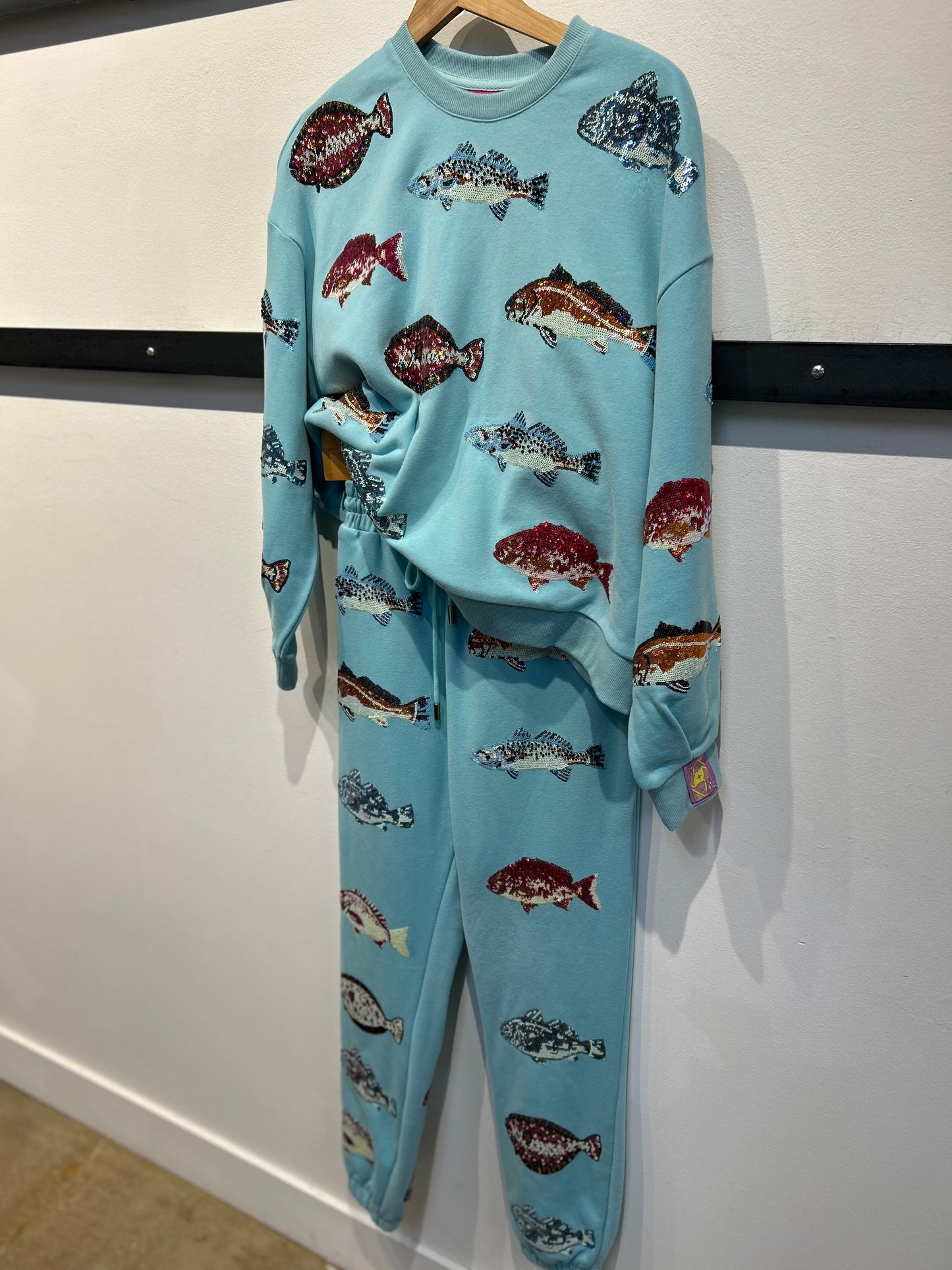 Queen of Sparkles Light Blue Fish Jogger
