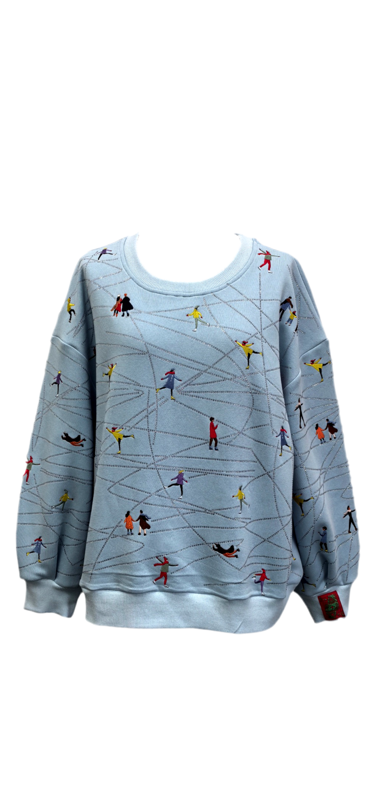 Queen of Sparkles Blue Ice Skating Sweatshirt
