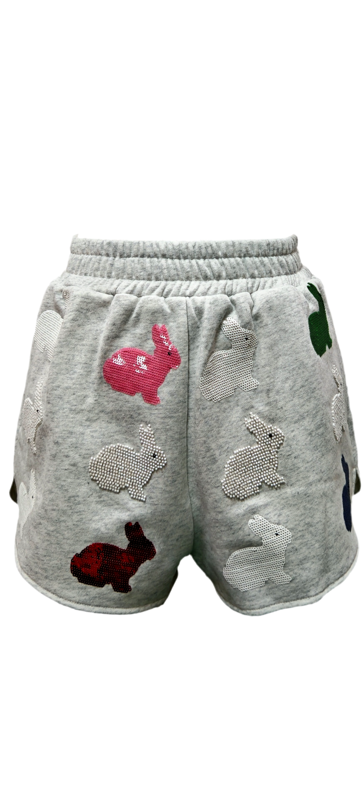 Queen of Sparkles Grey Multi Bunny Shorts