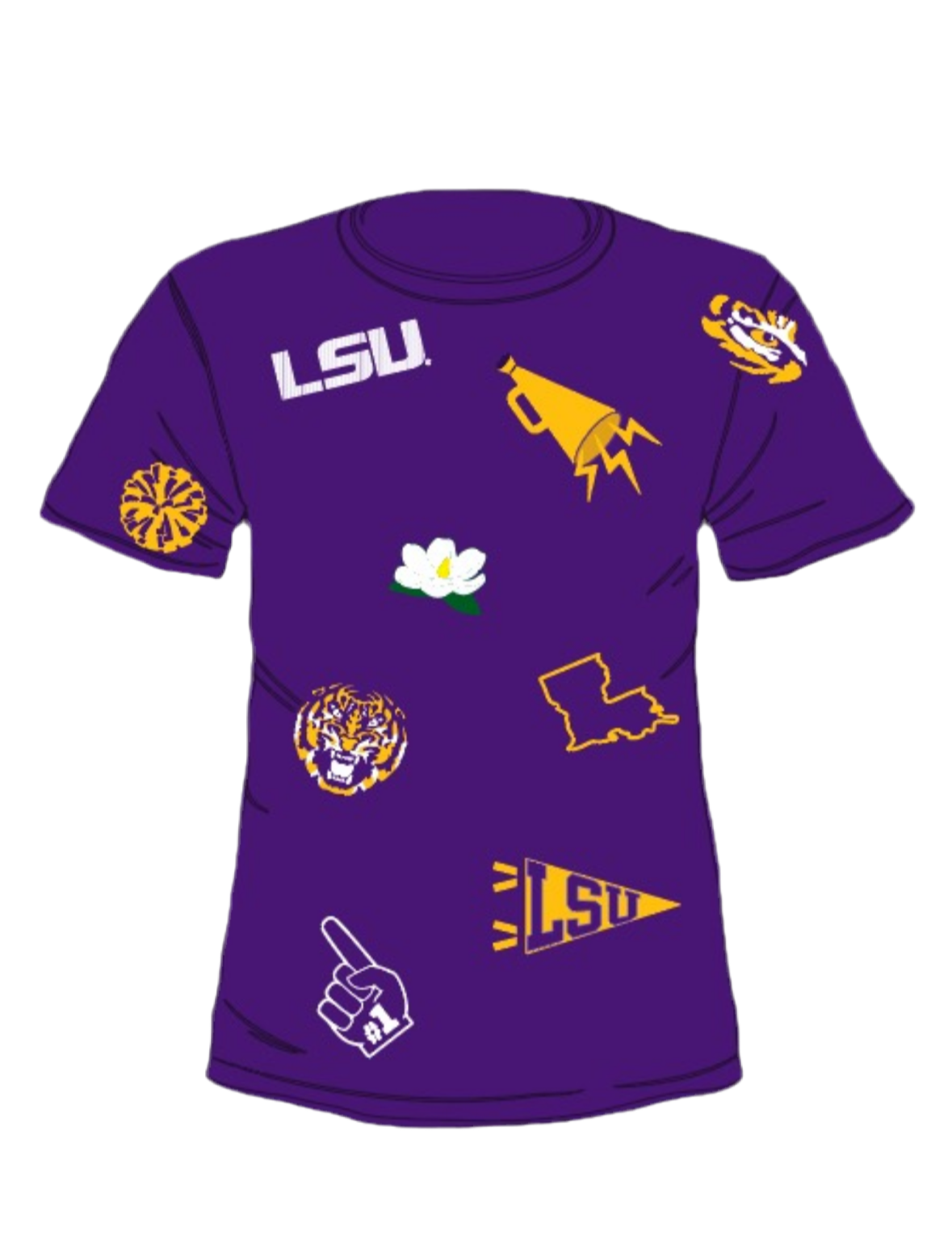 Licensed Queen of Sparkles LSU Mini Icon Tee