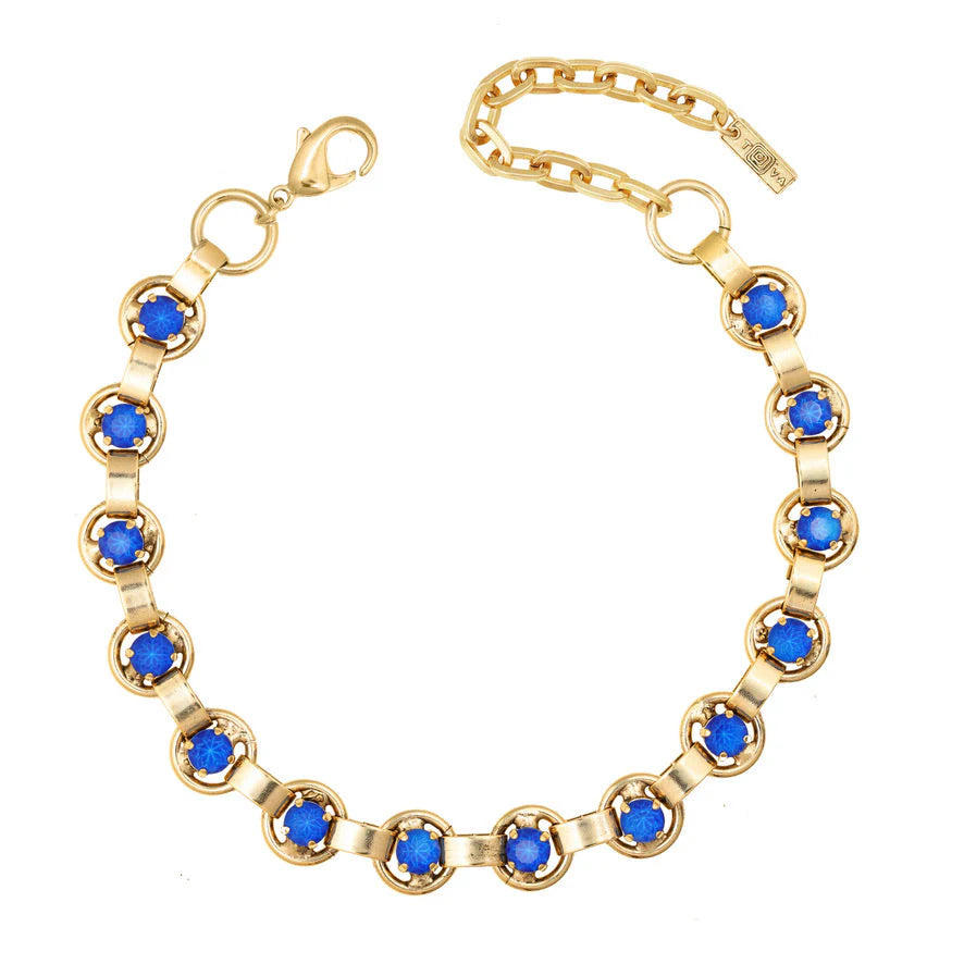 Tova Link Necklace Electric blue
