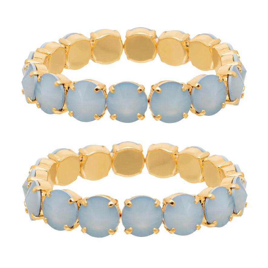 Tova Croatia Stretch Bracelet Ultra Baby Blue White Opal