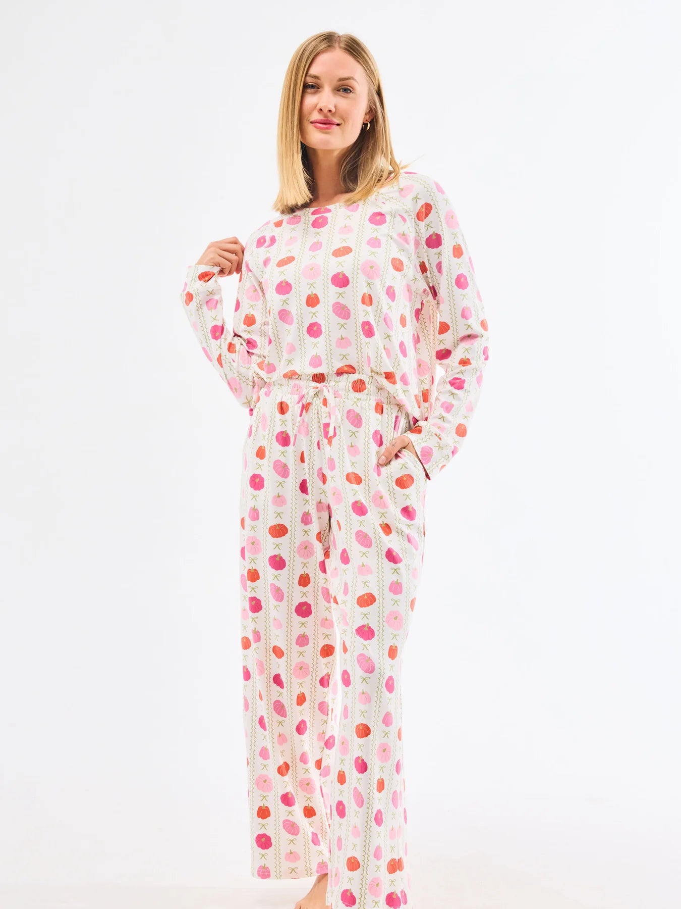 Mary Square Annie Pumpkin Pajama Set