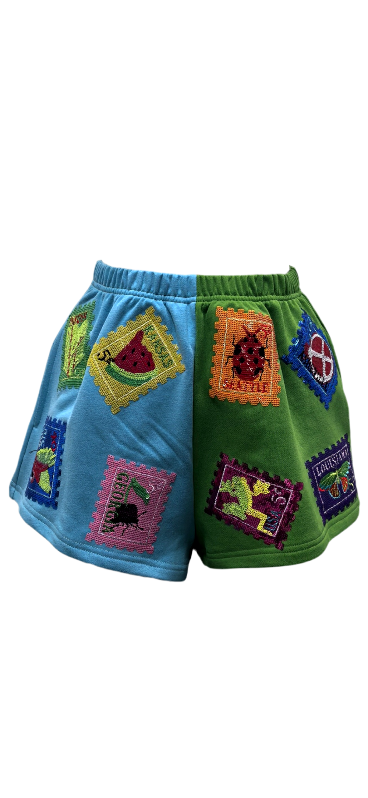 Queen of Sparkles Colorblock Multi Stamp Shorts