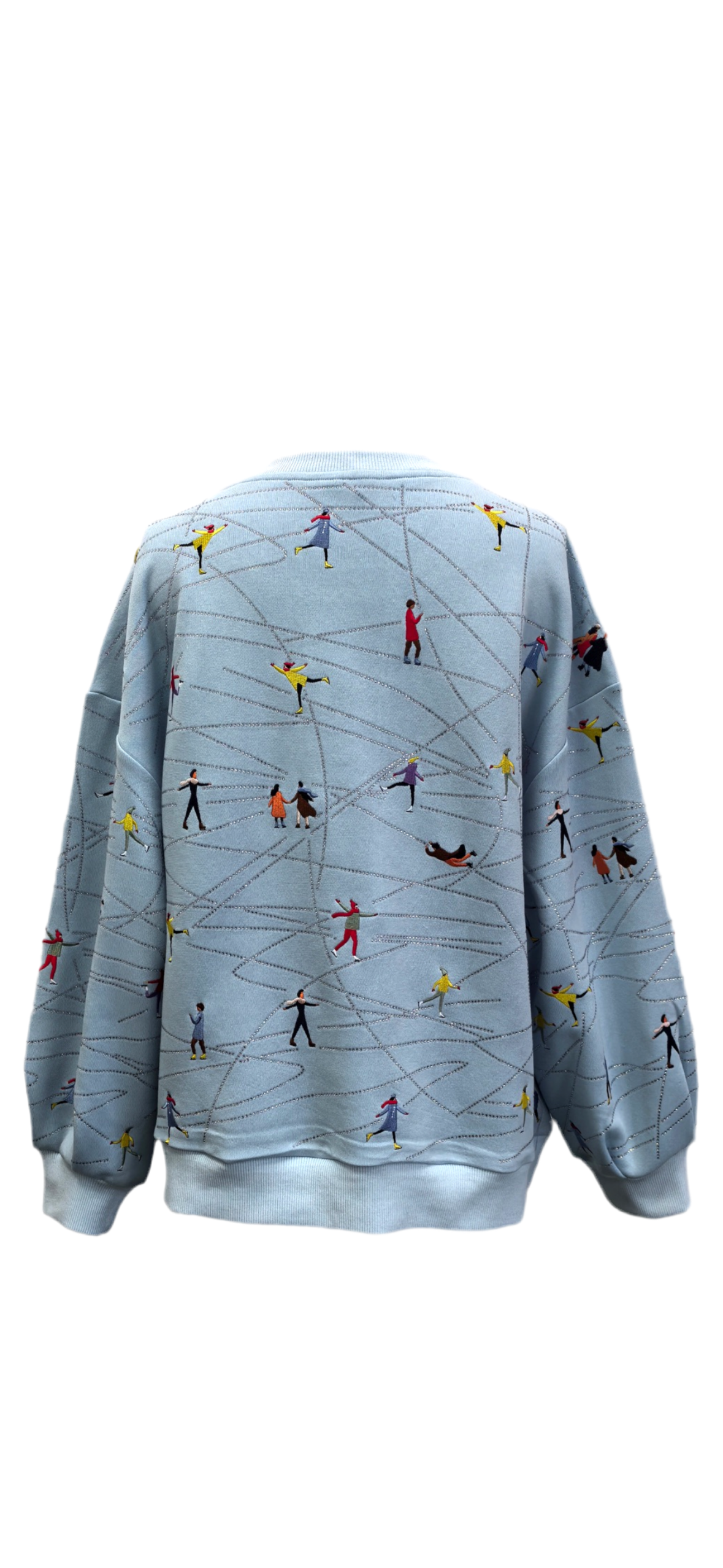 Queen of Sparkles Blue Ice Skating Sweatshirt