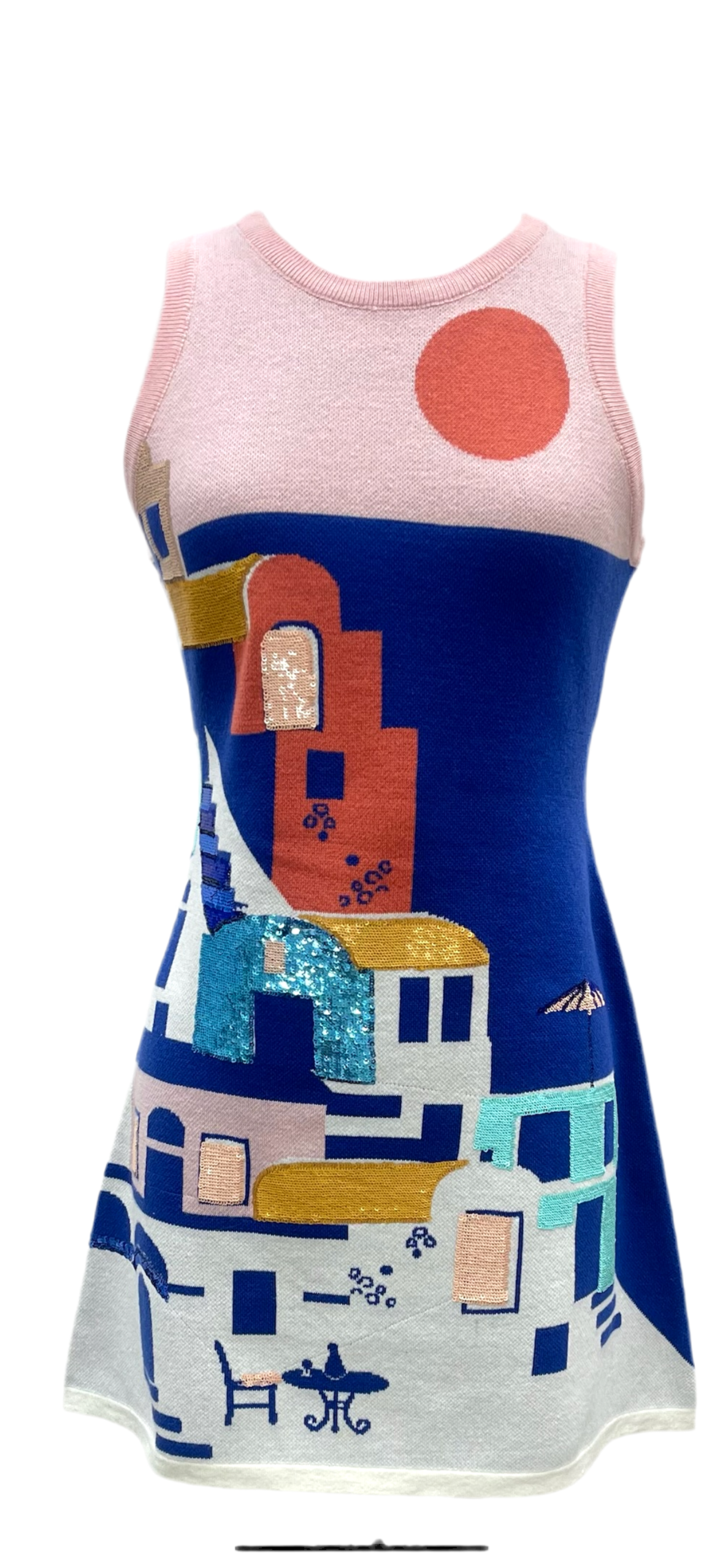 Queen of Sparkles Coastal House Scene Tank Dress