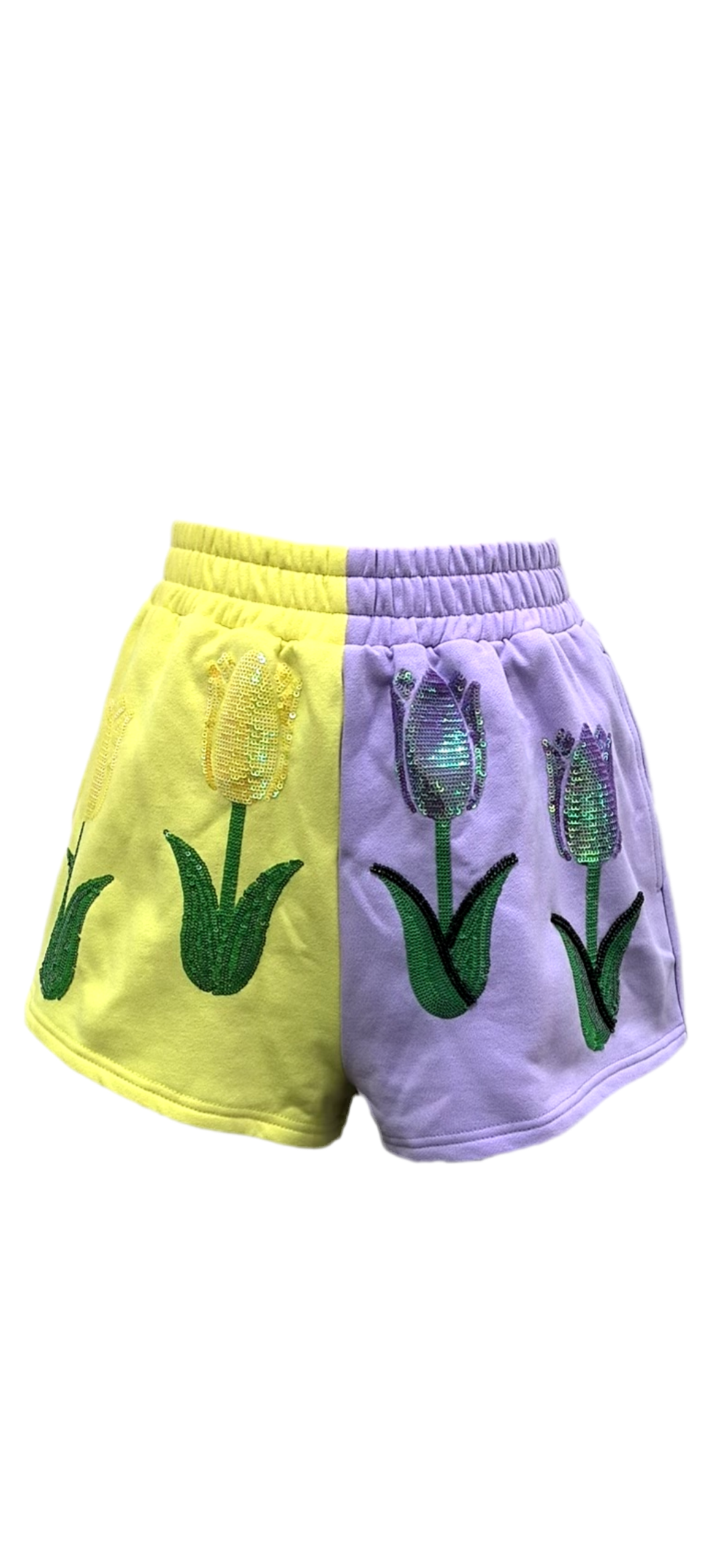 Queen of Sparkles Neon Colorblock Tulip Shorts