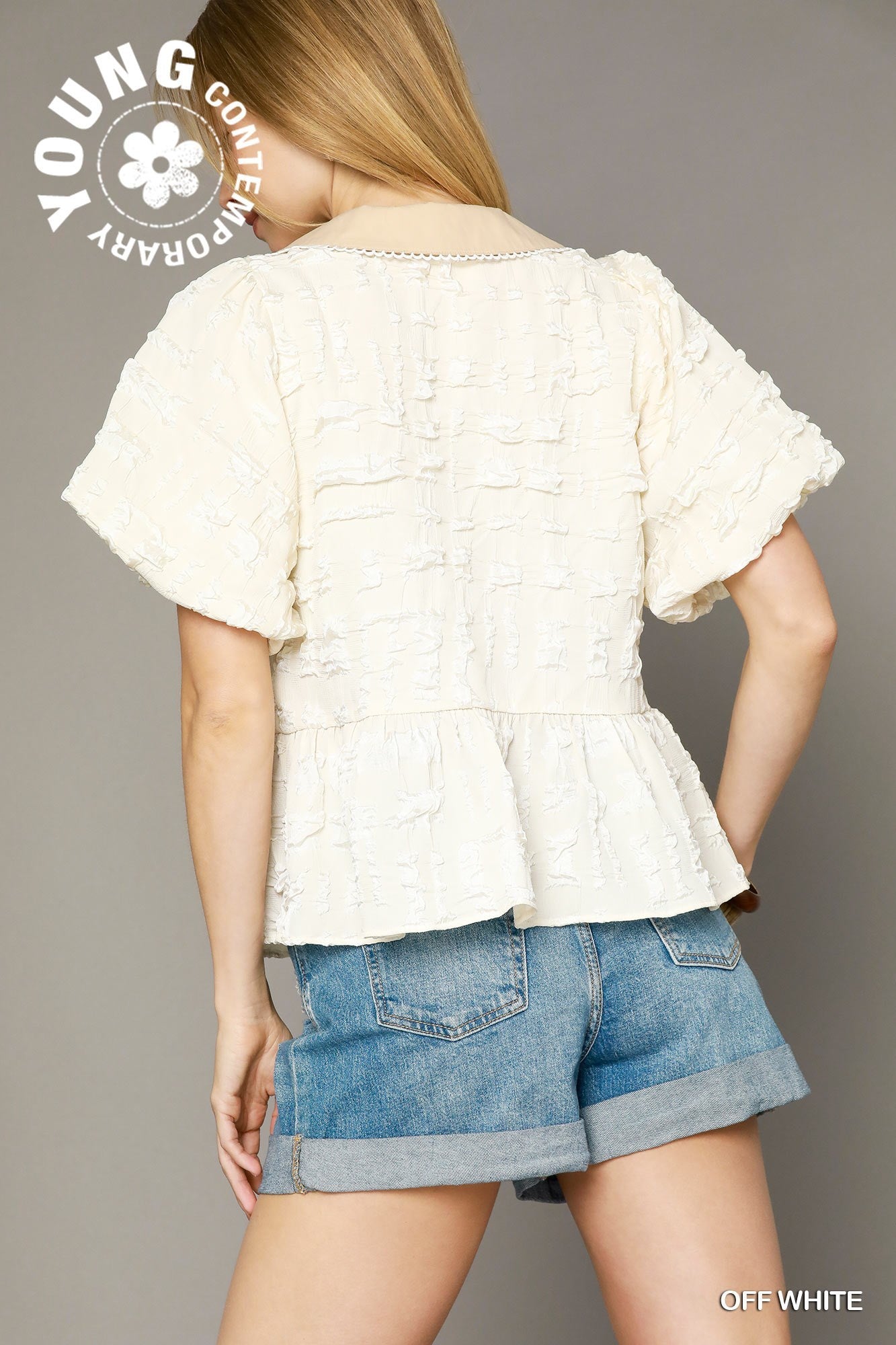 Off White Bow Top