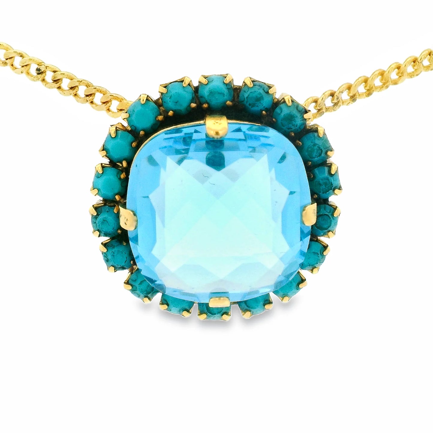 Tova Cambrie Necklace Fairy Dust Aqua
