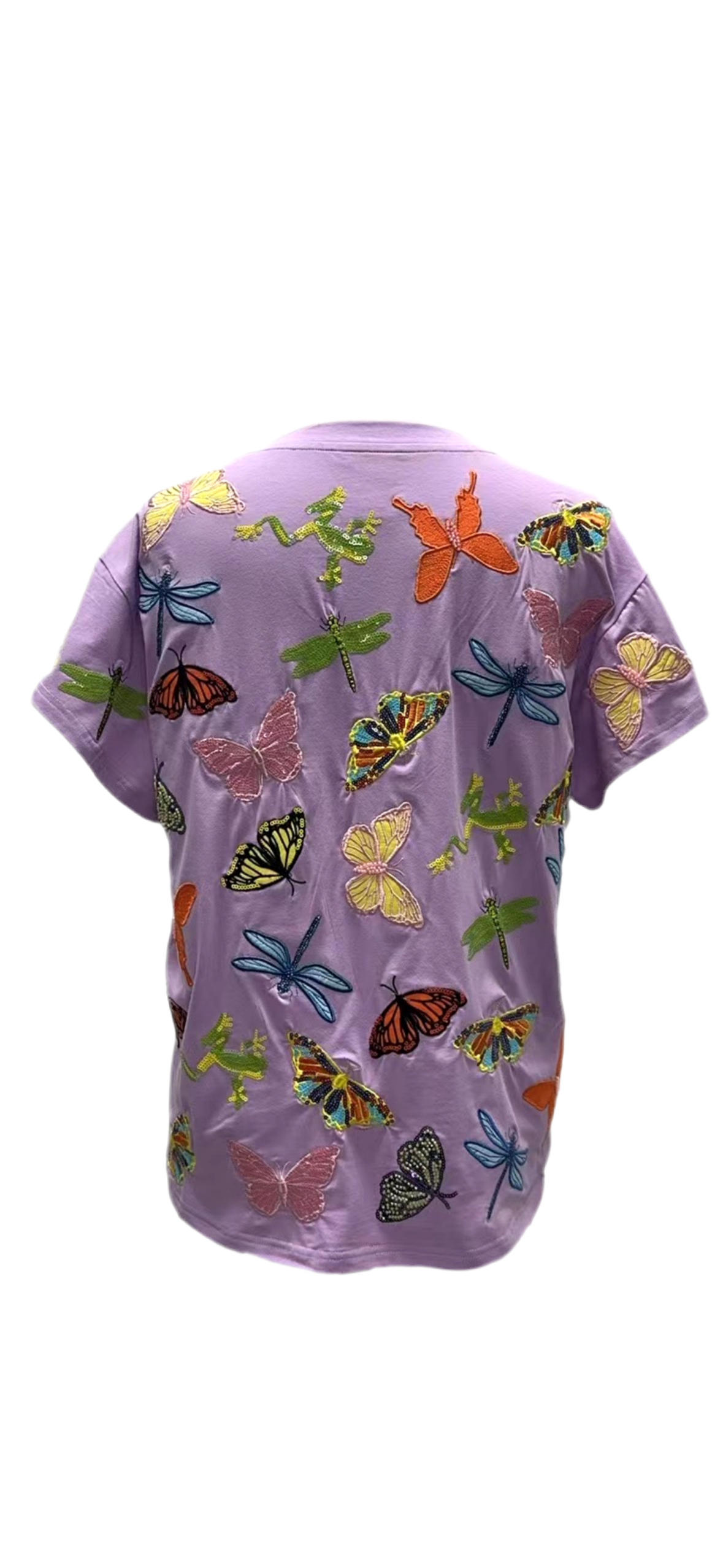 Queen of Sparkles Lavender Butterfly & Dragonfly Tee