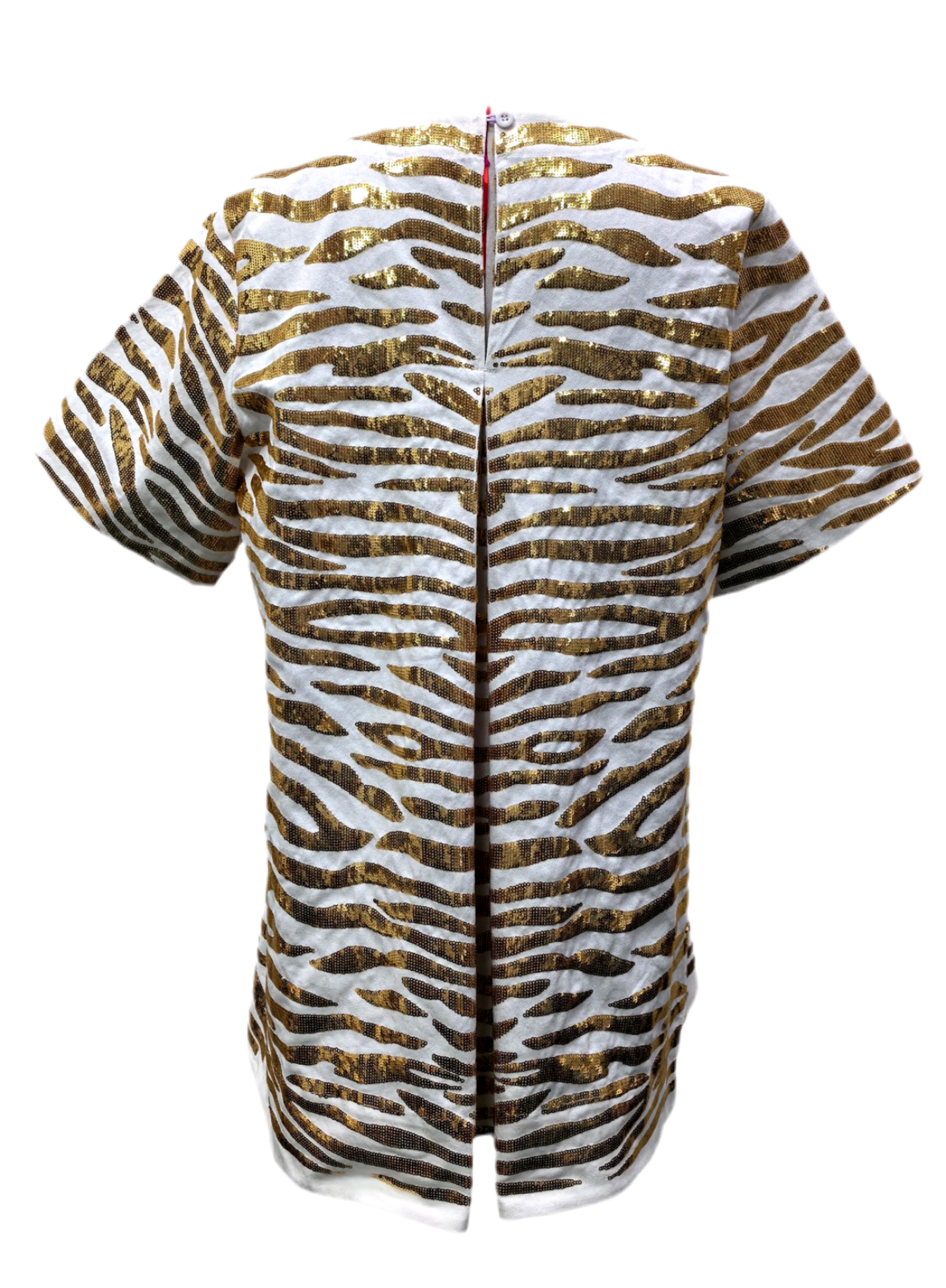 Queen of Sparkles White Denim Tiger Dress