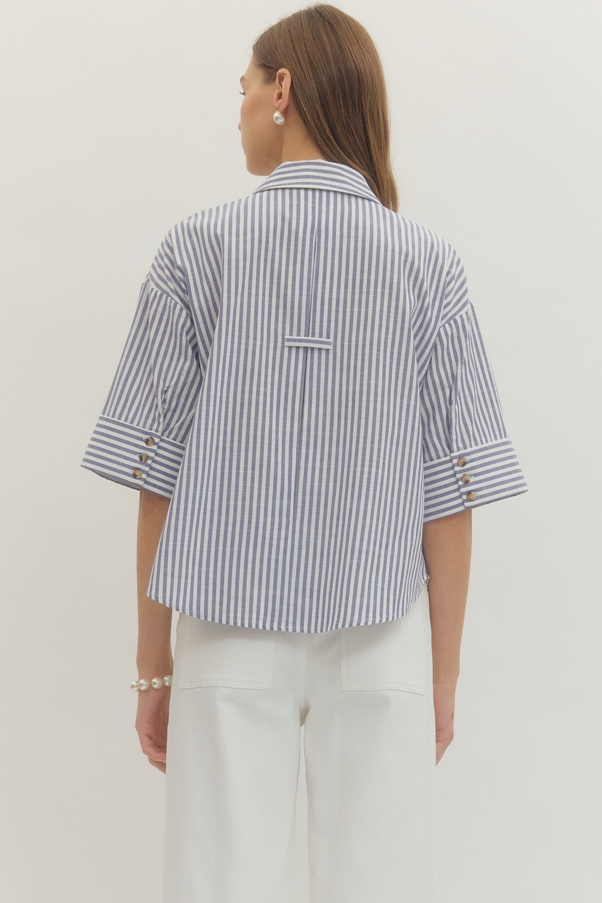 Blue Harbor Stripe Blouse
