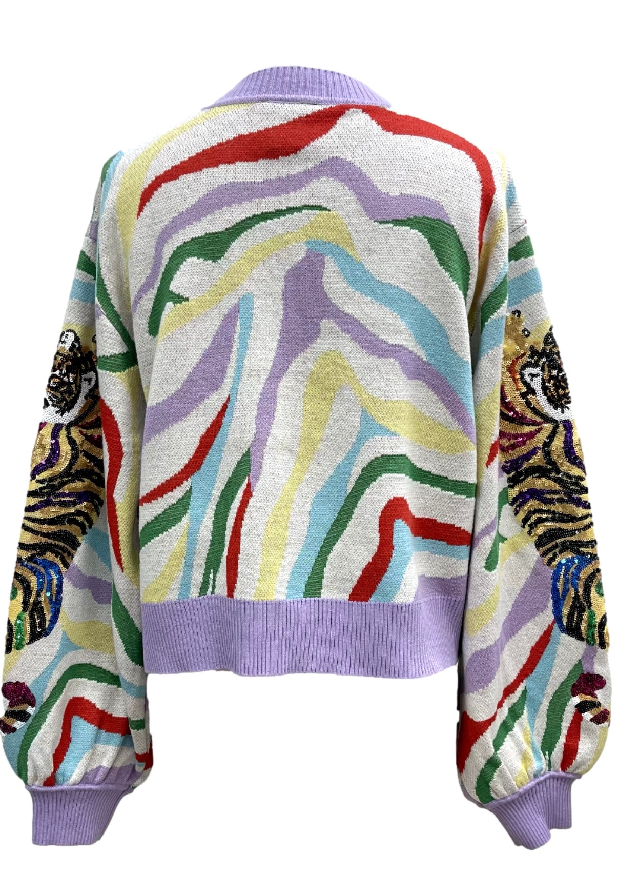Queen of Sparkles Rainbow Tiger Cardigan