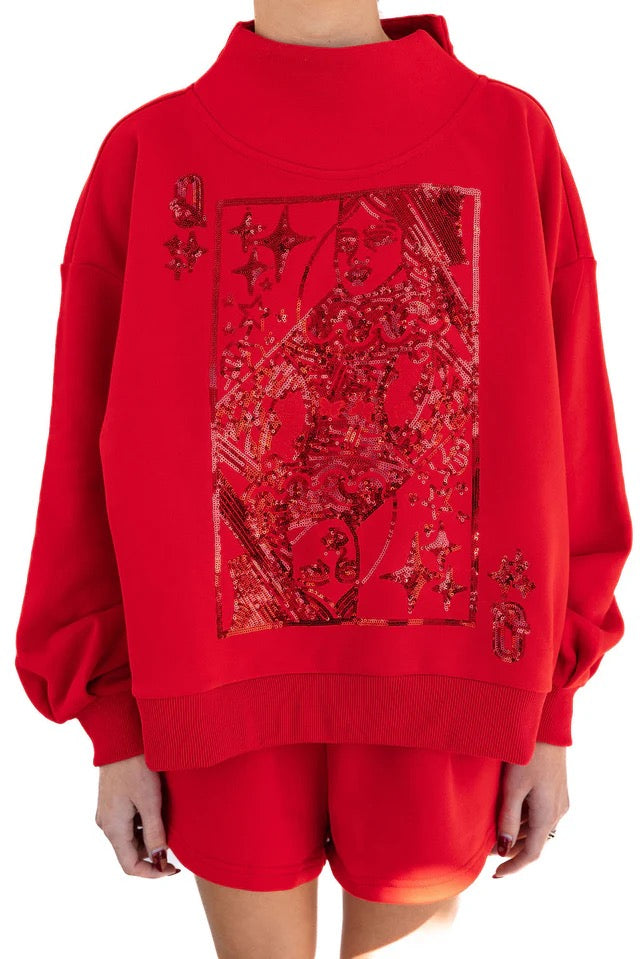 Queen of Sparkles Red Queen Logo Sweatshirt