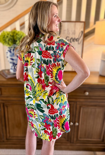 Tropical Jasla Shift Dress