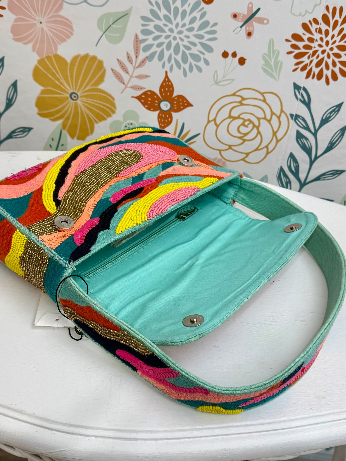 Colorwave Beaded Handbag