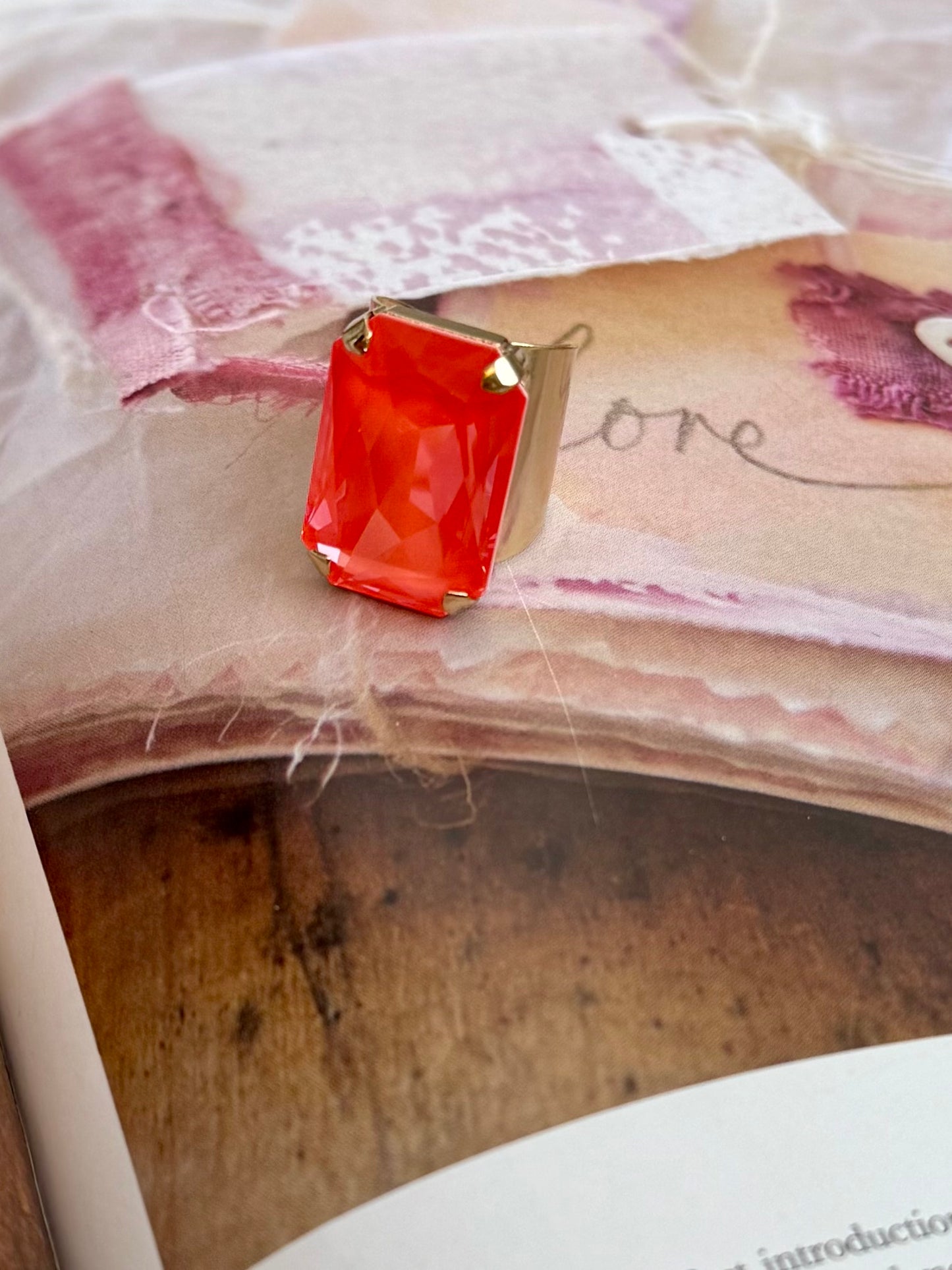Mini Soleil Ring Electric Orange TOVA