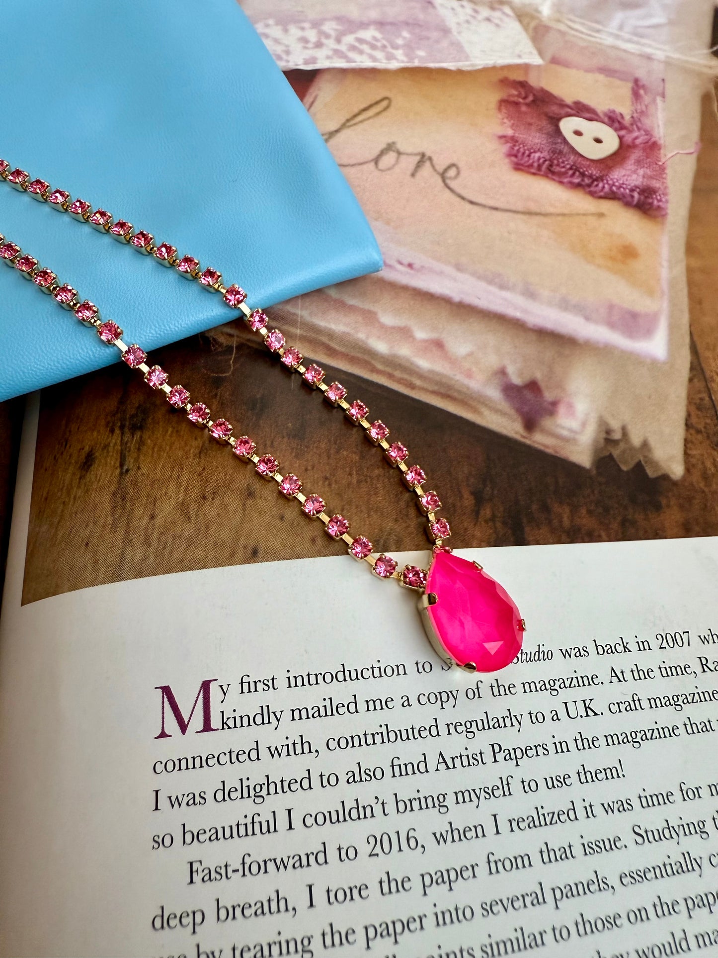 Milli Necklace in Electric Pink Tova