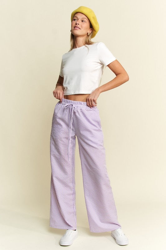 Lavender Gingham pants