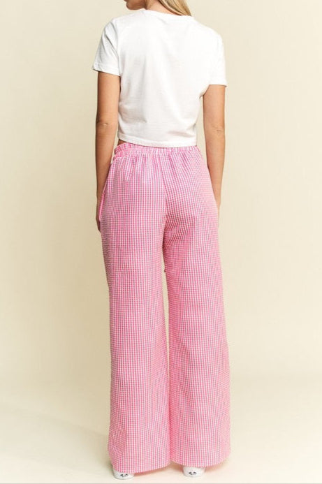 Fuchsia Gingham pants
