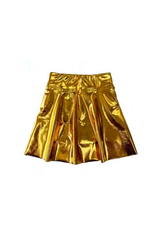 Metallic Gold Skorts