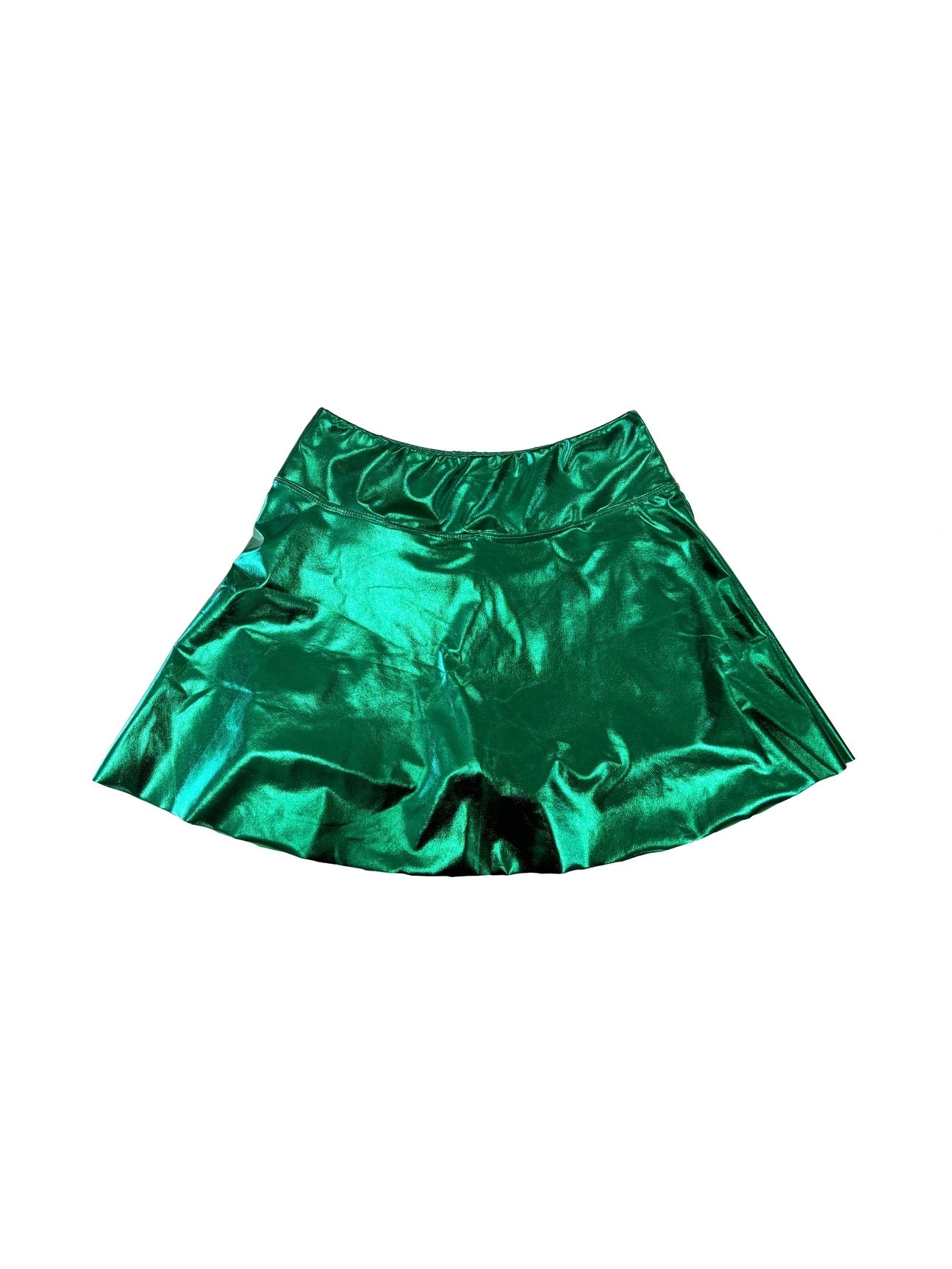 Metallic Green Skorts