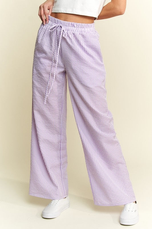 Lavender Gingham pants