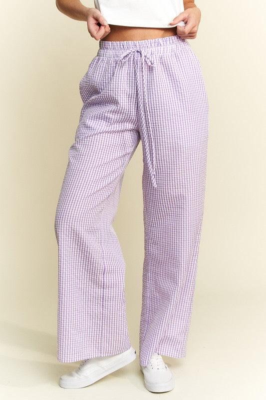 Lavender Gingham pants