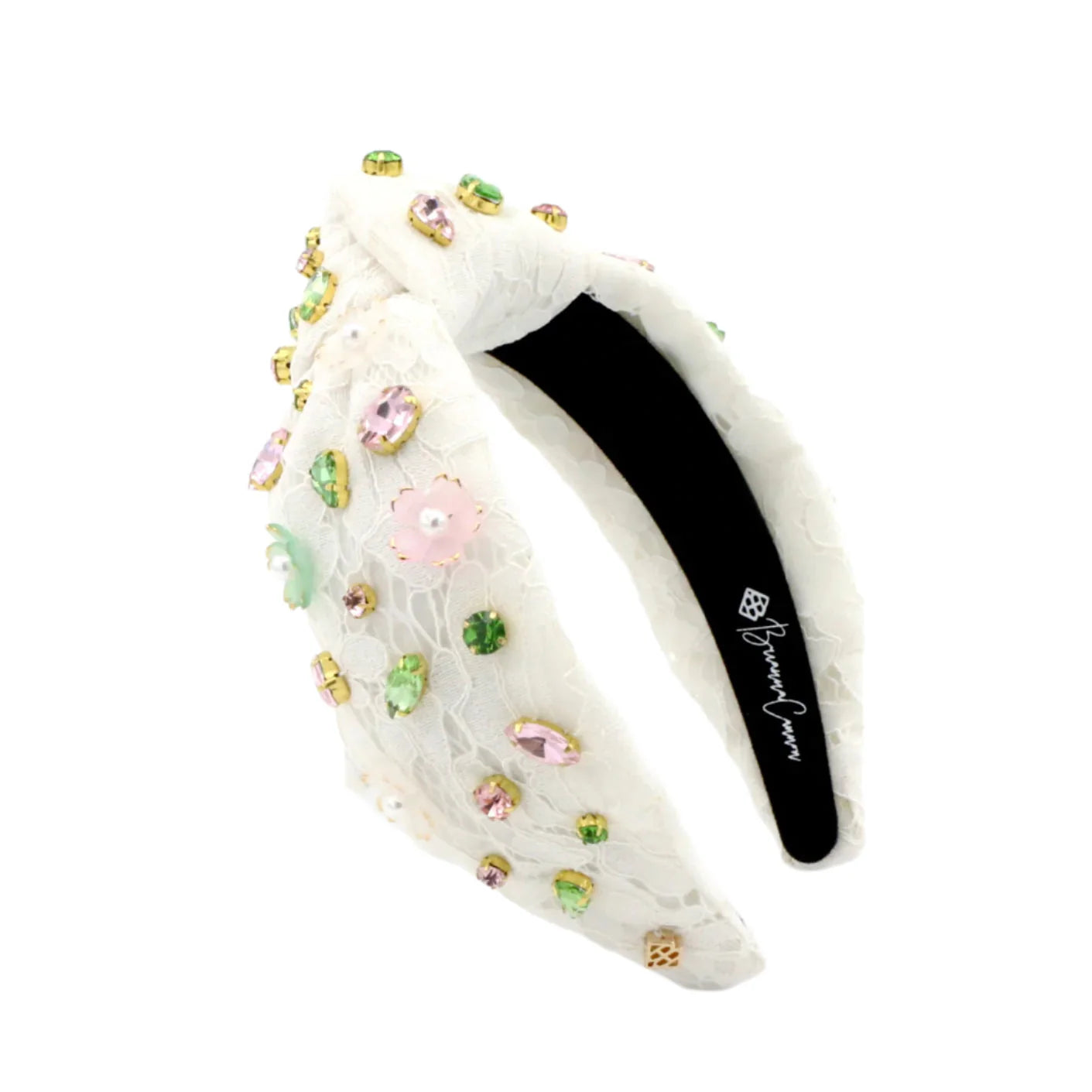 Brianna Cannon White Lace Blossoms Headband