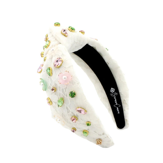 Brianna Cannon White Lace Blossoms Headband