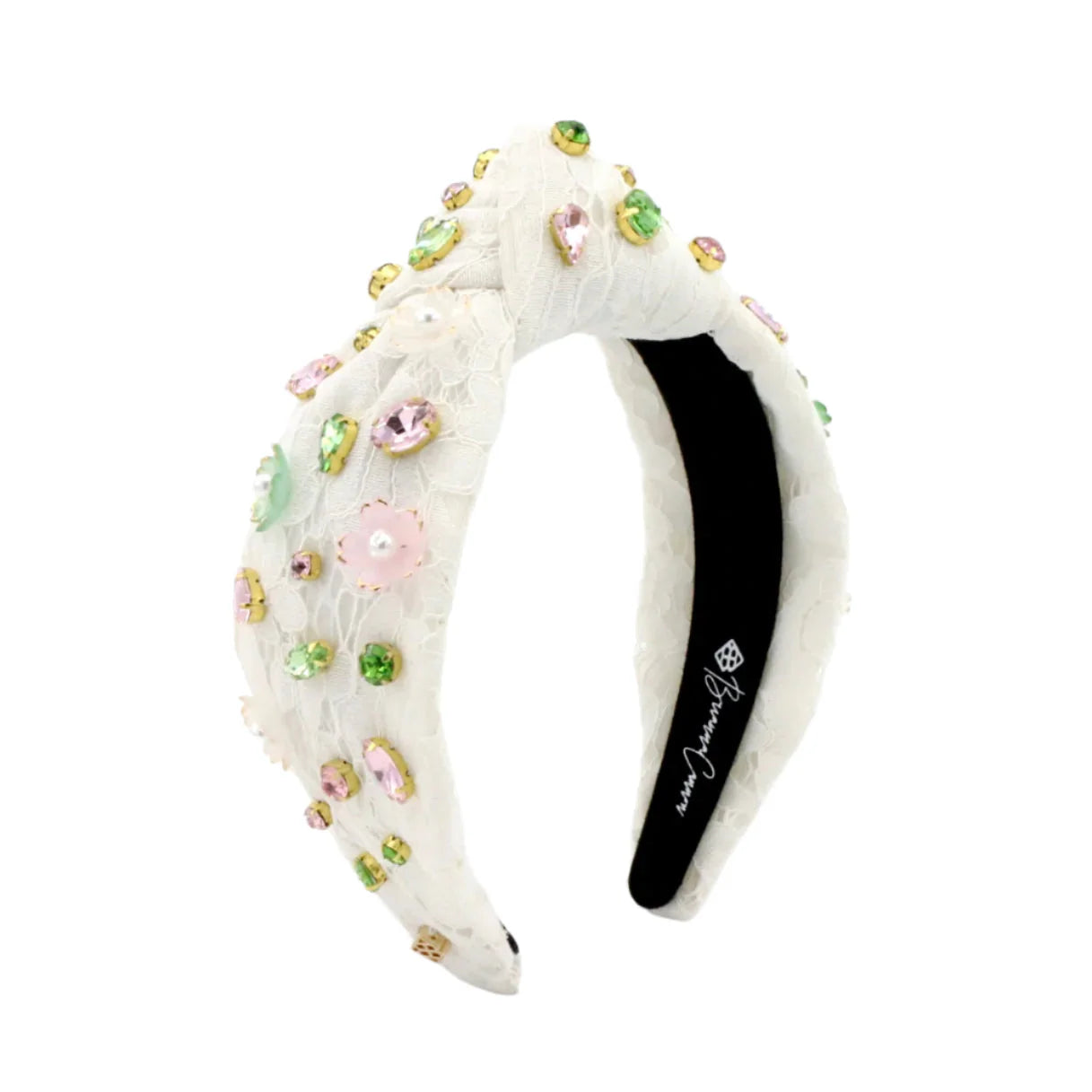 Brianna Cannon White Lace Blossoms Headband