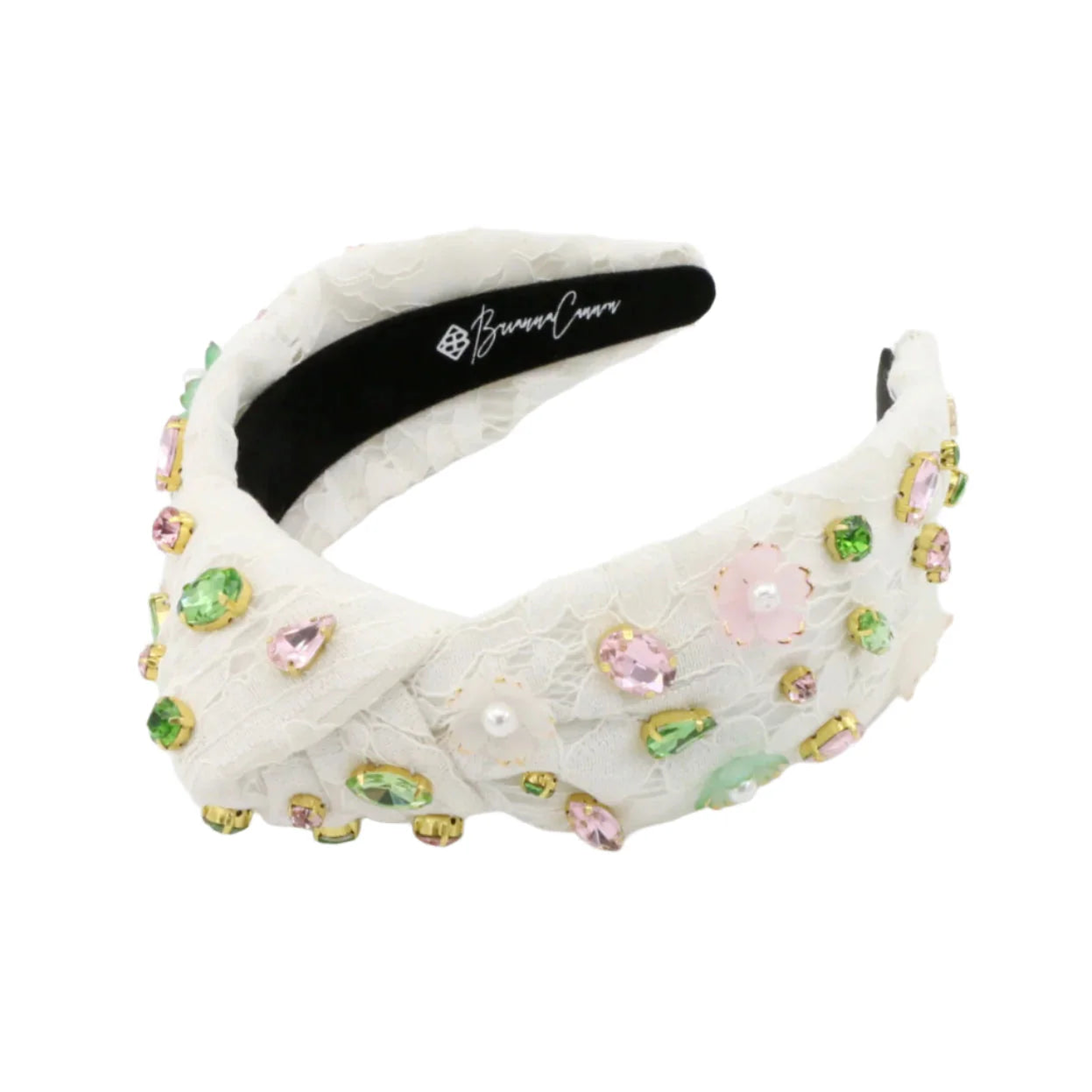 Brianna Cannon White Lace Blossoms Headband
