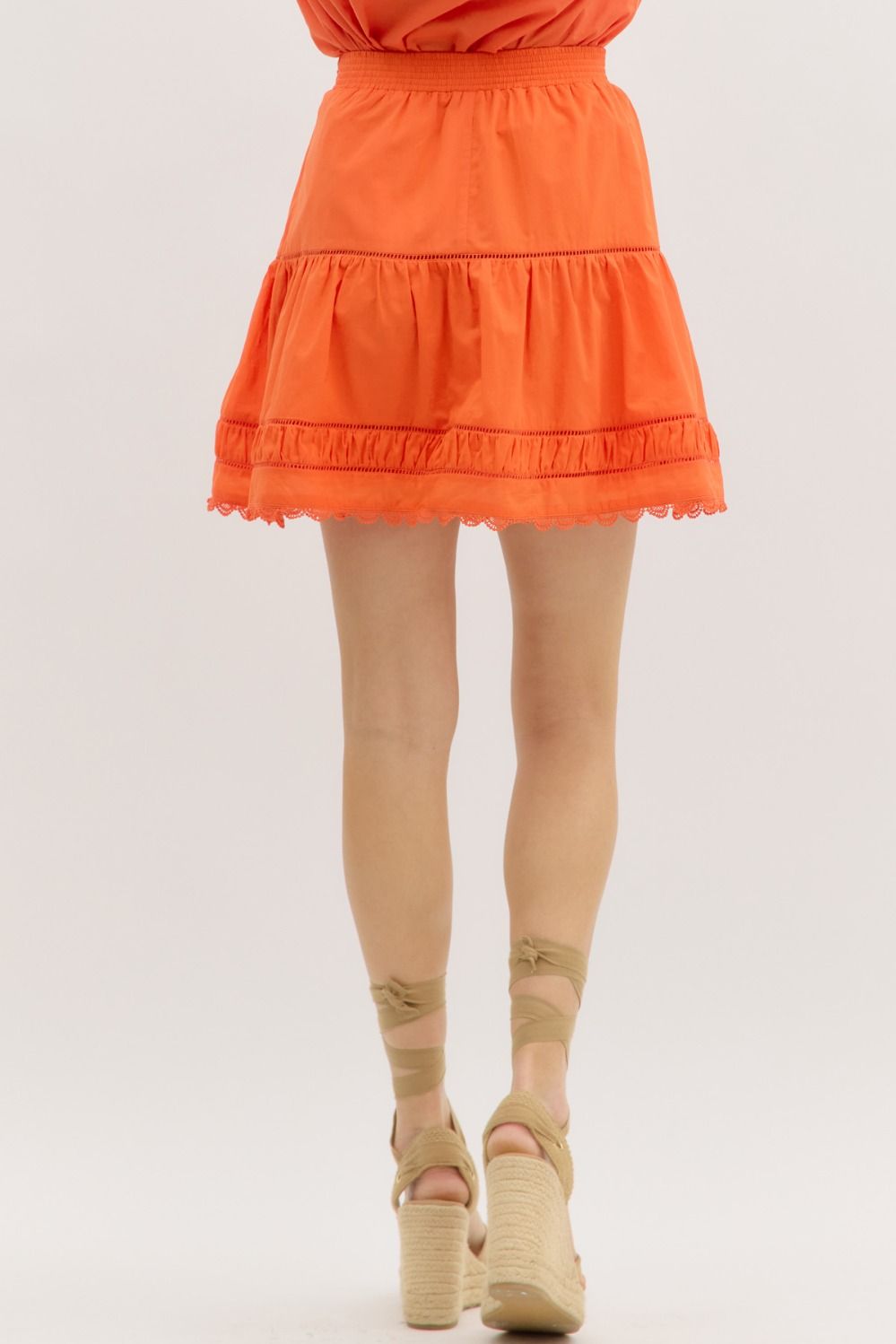 Orange Ruffle Skirt