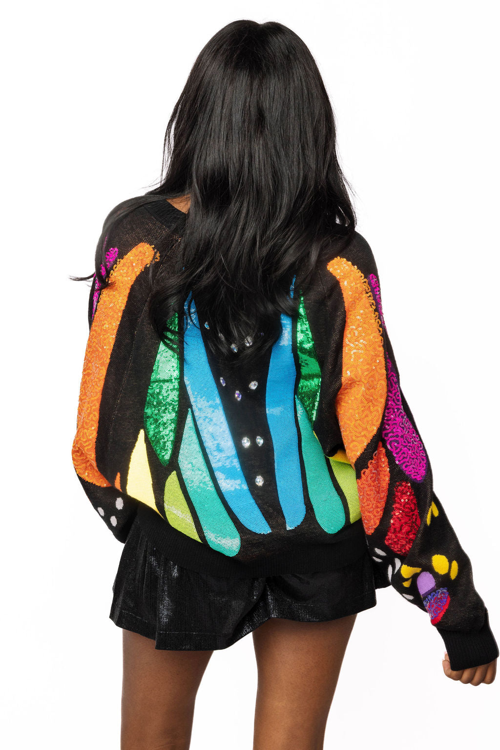 Queen of Sparkles Sequin Butterfly Wing Cardigan