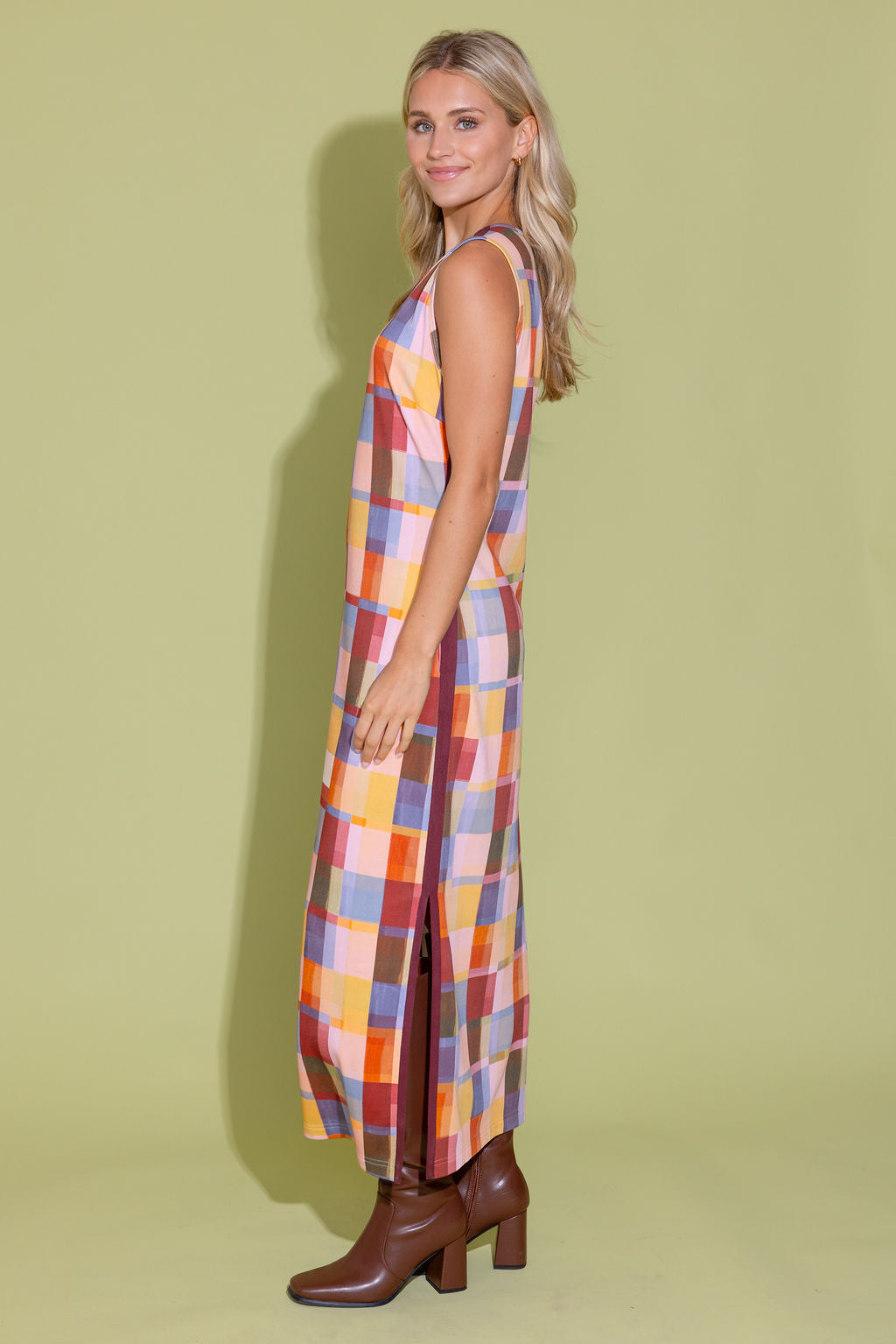 Alden Adair Berkley Dress Terracotta Check