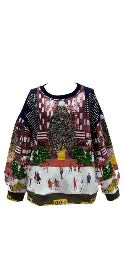 Queen of Sparkles Rockefeller Center Christmas Sweatshirt