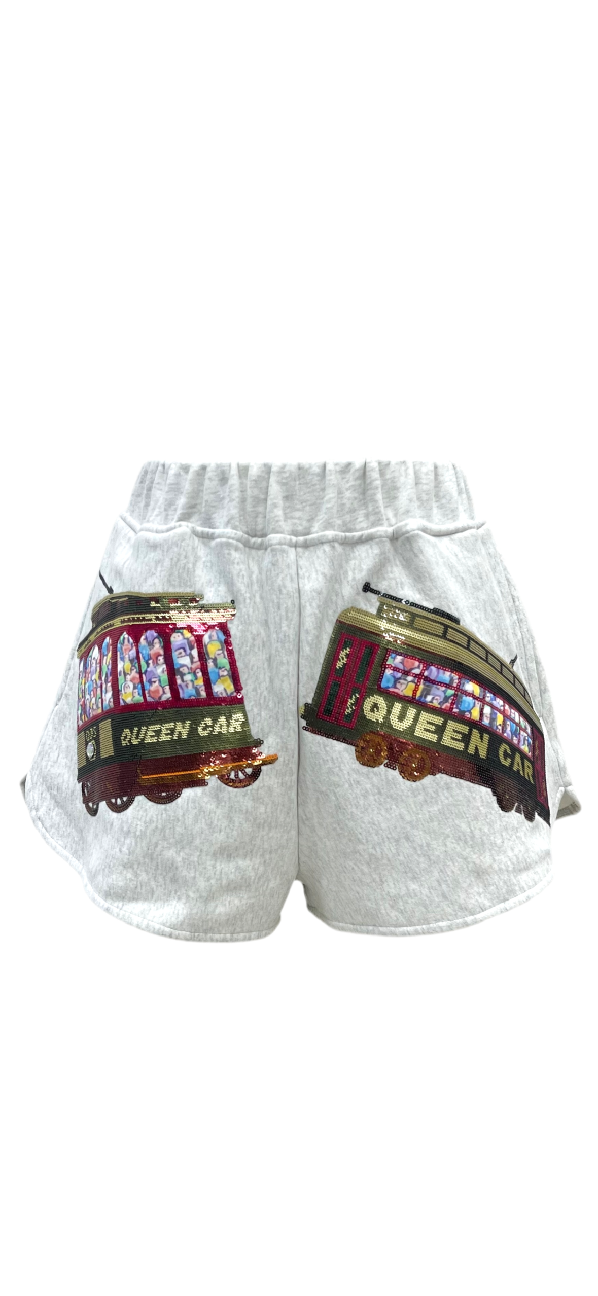 Queen of Sparkles Grey Streetcars Shorts