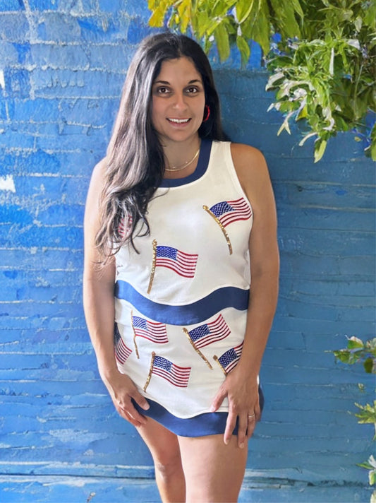 Queen of Sparkles American Flag Tank