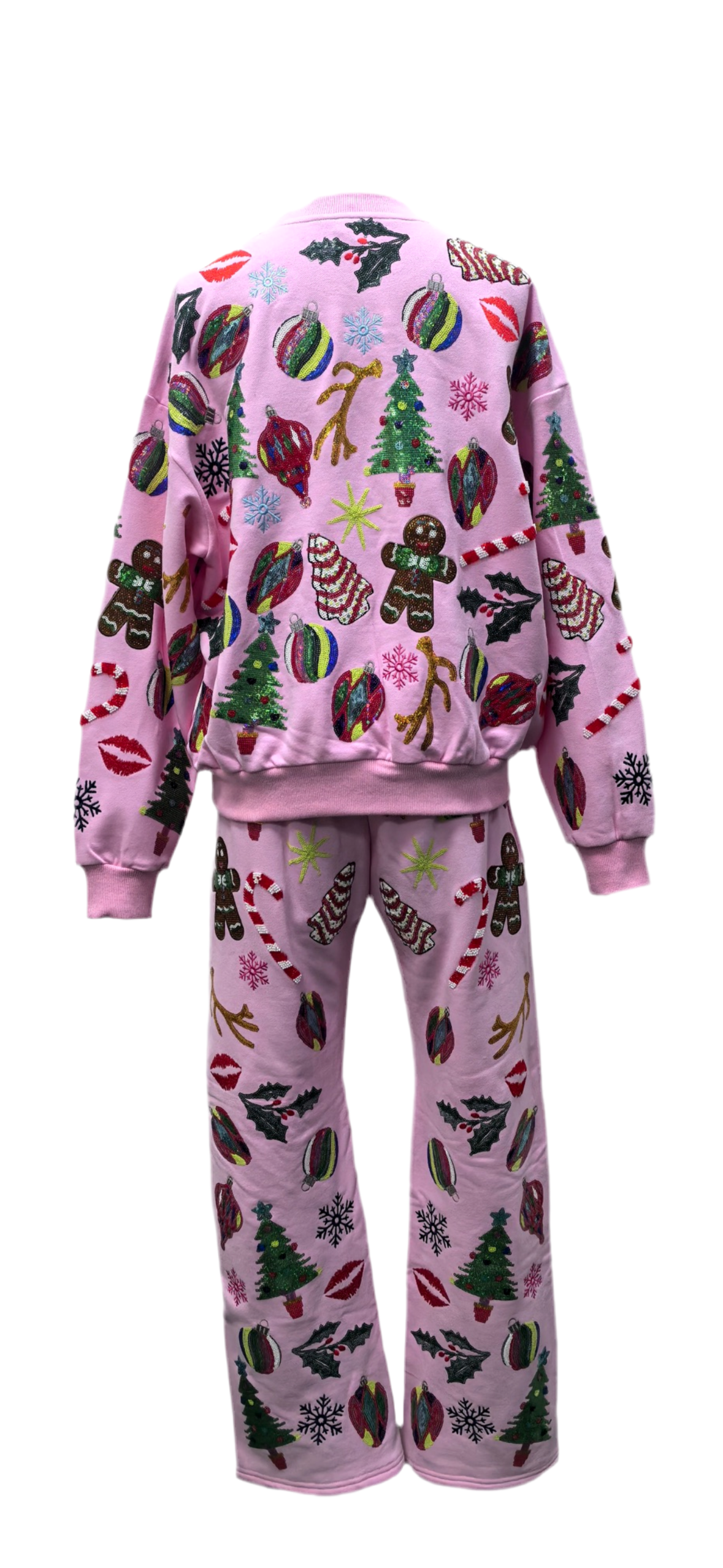 Queen of Sparkles Pink Christmas Icons Pants