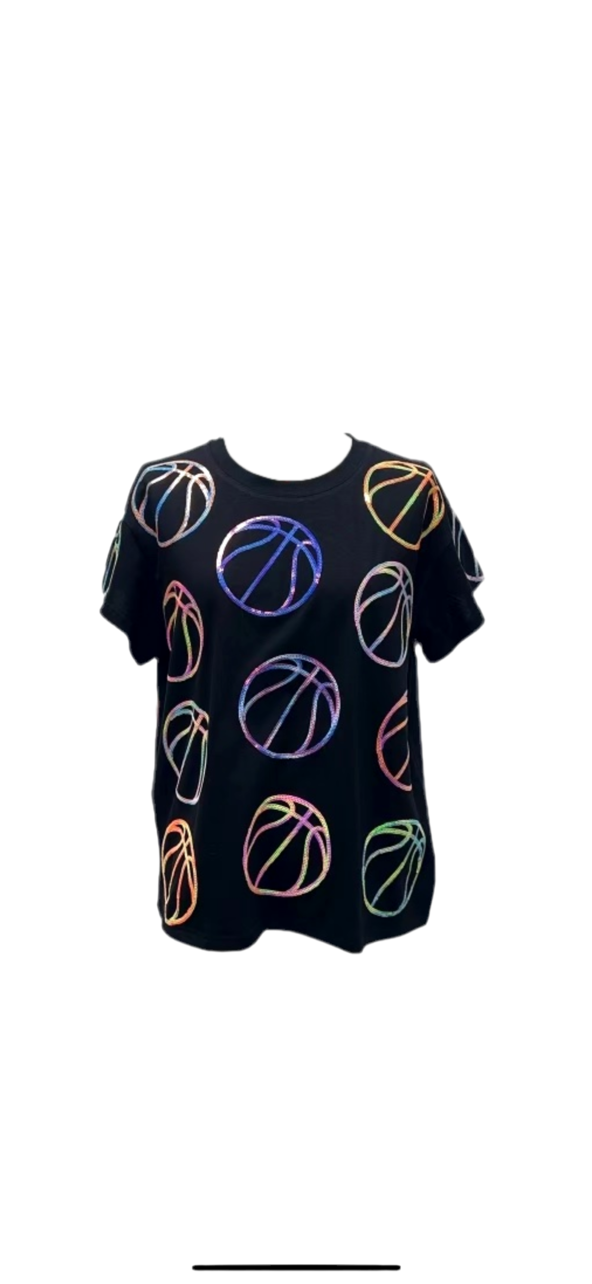 Queen of Sparkles Multi Outline Basketball Tee