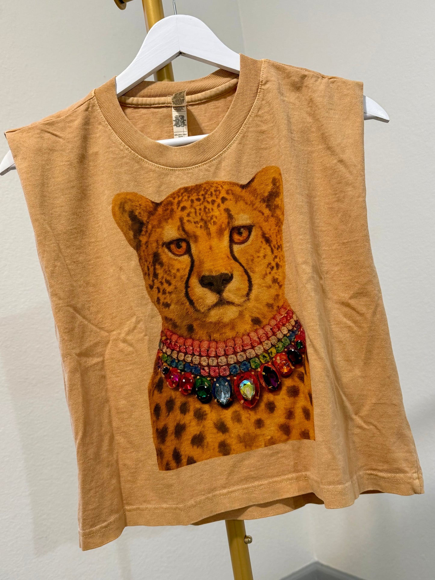 Jeweled Cheetah Graphic Tank