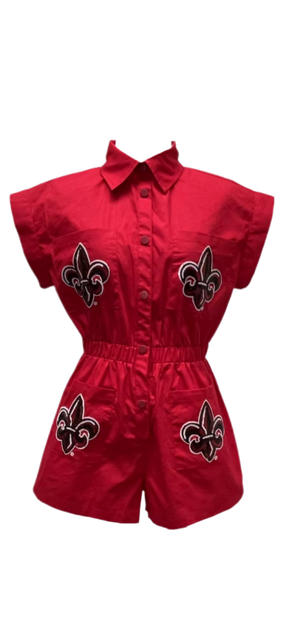 Queen of Sparkles ULL Mascot Romper