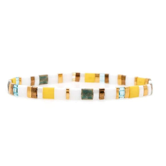 Yellow & White Color Craze Bracelet