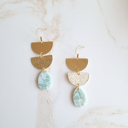 Aria Earrings - Aquamarine