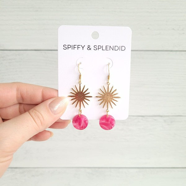 Solana Earrings - Raspberry