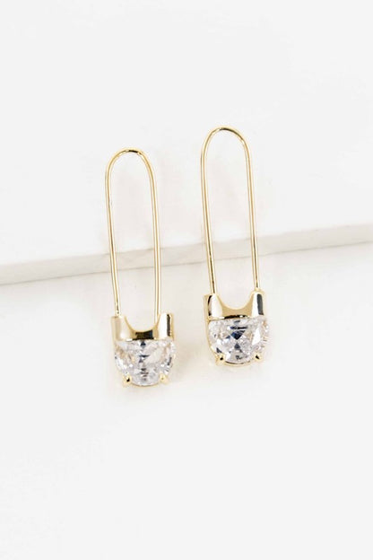 Sparkling Pin Hook Earrings