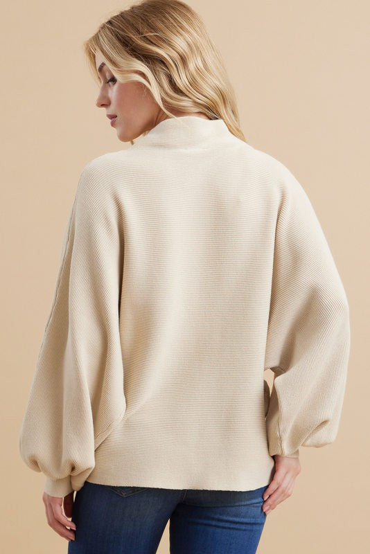 Natural Long Sleeve Dolman Sweater