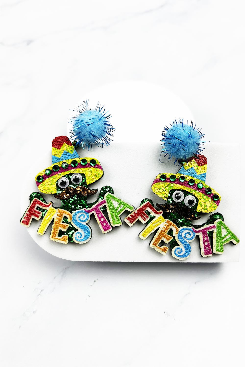 Glitter Fiesta Cactus Earrings